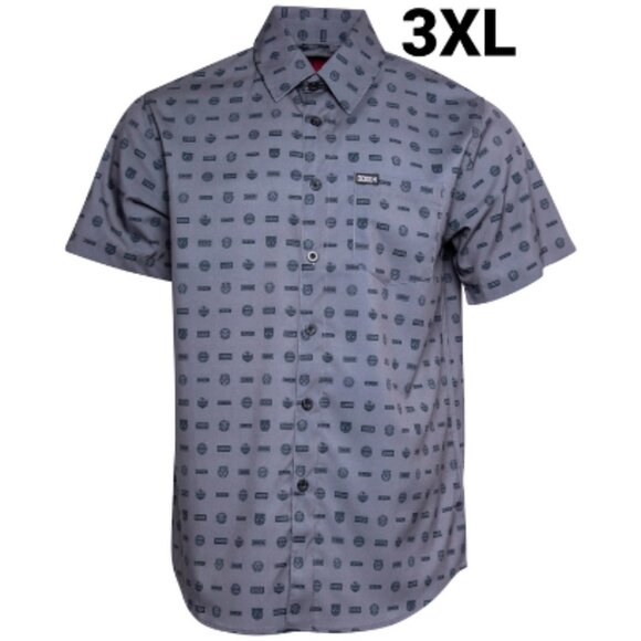 Dixxon EXECUTIVE Gray Short Sleeve Party Shirt - Men's 3XL